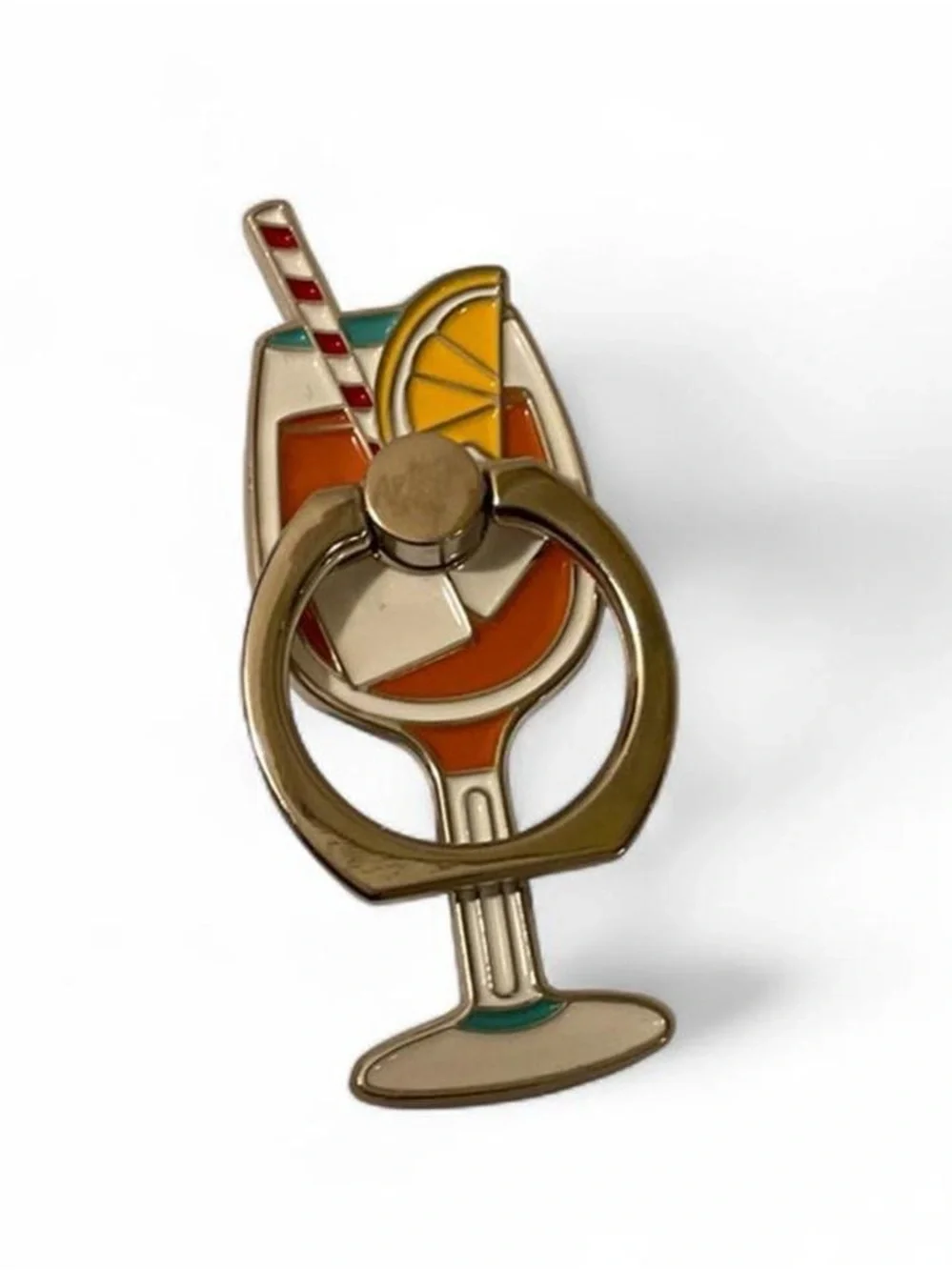 Aperol Spritz Enamel Phone Ring Holder
